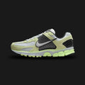 Light green Nike Zoom Vomero 5 running shoe with black accents (Design code: NKHF1553-700). Luxuntique offers 100% authentic Nike performance sneakers at the lowest prices in Sri Lanka.