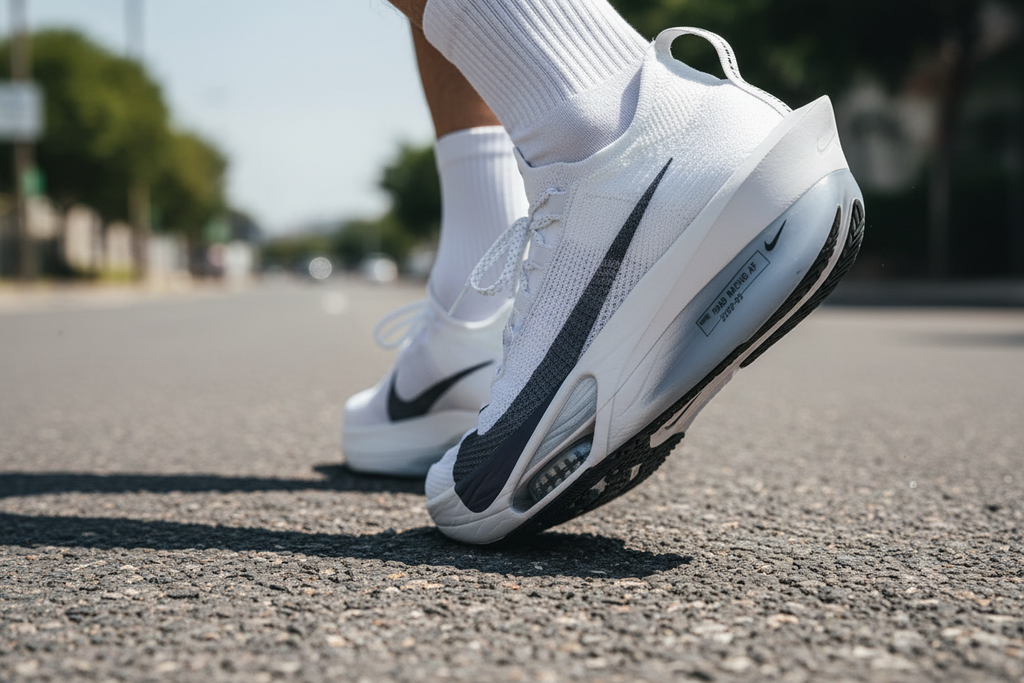 Nike ZoomX shoes running on road