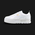 White Puma Mayze Classic Sneakers Women sneaker (Design code: 384209-01) on a white background. Luxuntique offers 100% authentic Puma Mayze platform shoes at the lowest prices in Sri Lanka.