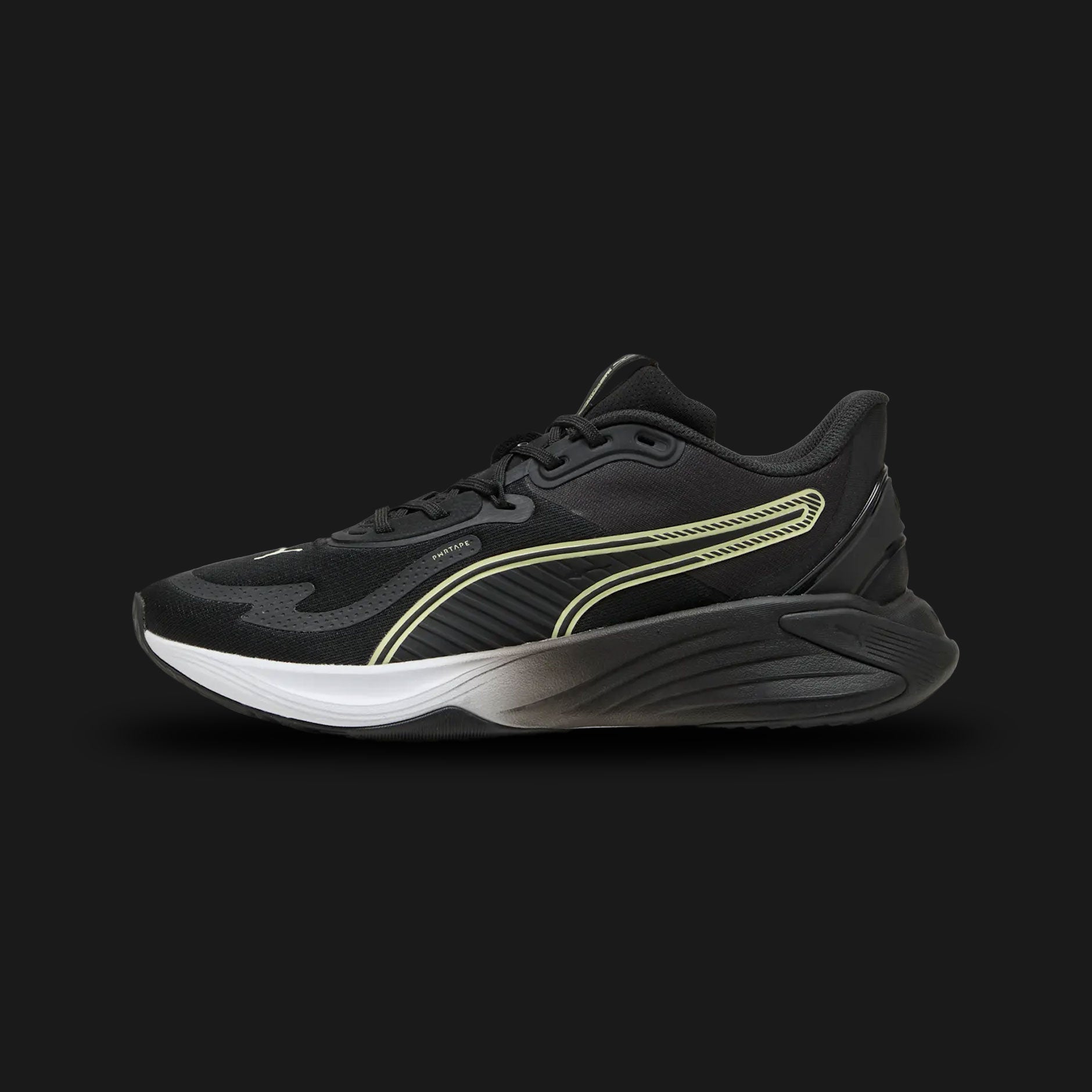 Puma PWR Hybrid training shoes in Puma White, Apple Spritz, and Puma Black (310282_20). Features a highly breathable Puma White mesh upper designed for intense workouts, contrasted by striking Apple Spritz orange accents and bold Black branding. Built with a responsive hybrid foam midsole for agility and a durable rubber outsole for maximum gym floor traction. Luxuntique guarantees 100% authentic Puma footwear in Sri Lanka.