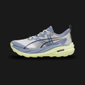 Puma Voyage NITRO 4 men's trail running shoes in Vibrant Silver, Gray Sky, and Apple Spritz (311041_11). Features a durable, breathable mesh upper to keep debris out, advanced NITRO foam cushioning for responsive off-road running, and an aggressive PUMAGRIP ATR rubber outsole with deep lugs for multi-surface trail traction. Luxuntique guarantees 100% authentic Puma footwear in Sri Lanka.