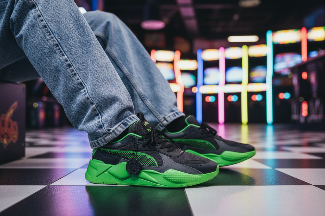 PUMA x TMNT RS-X Retro Arcade Lifestyle Shot
