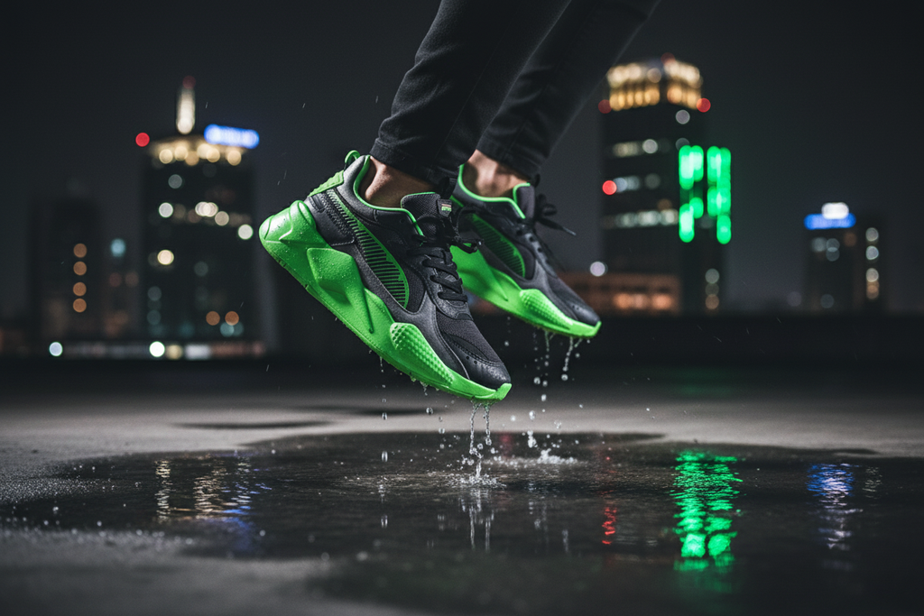 PUMA x TMNT RS-X Urban Parkour Action Shot