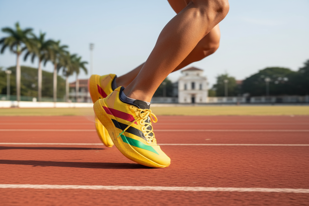 Runner sprinting on track