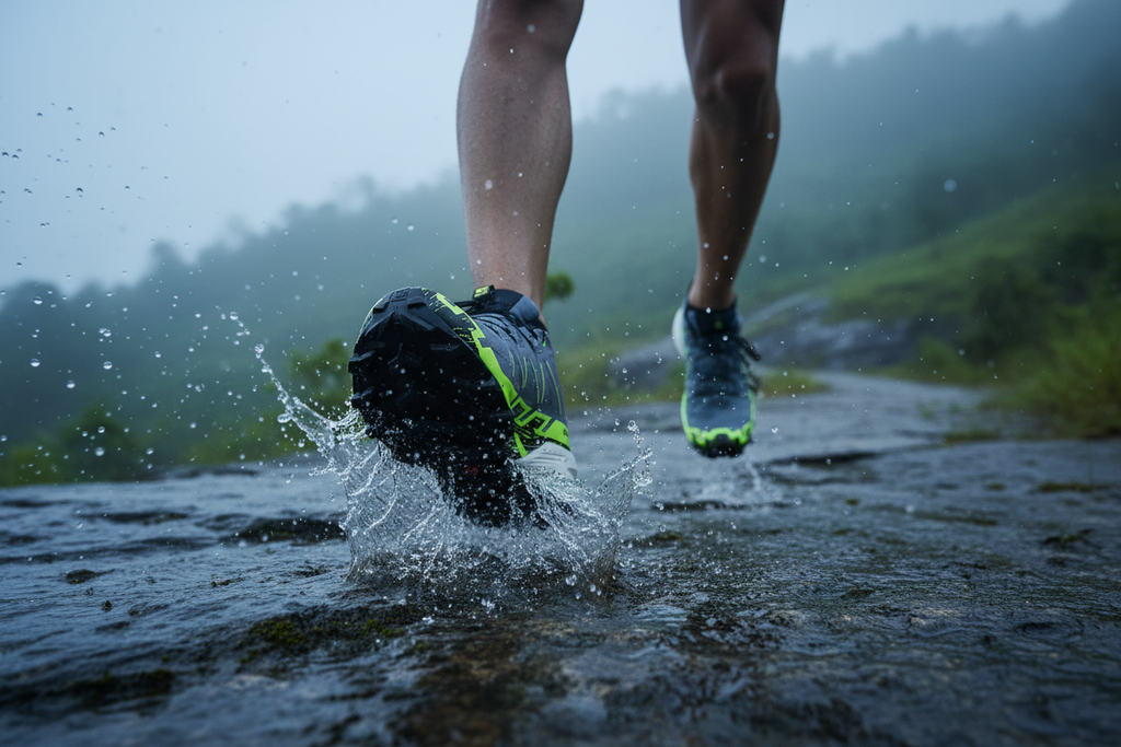 Salomon Speedcross 6 GTX Rain Action Shot