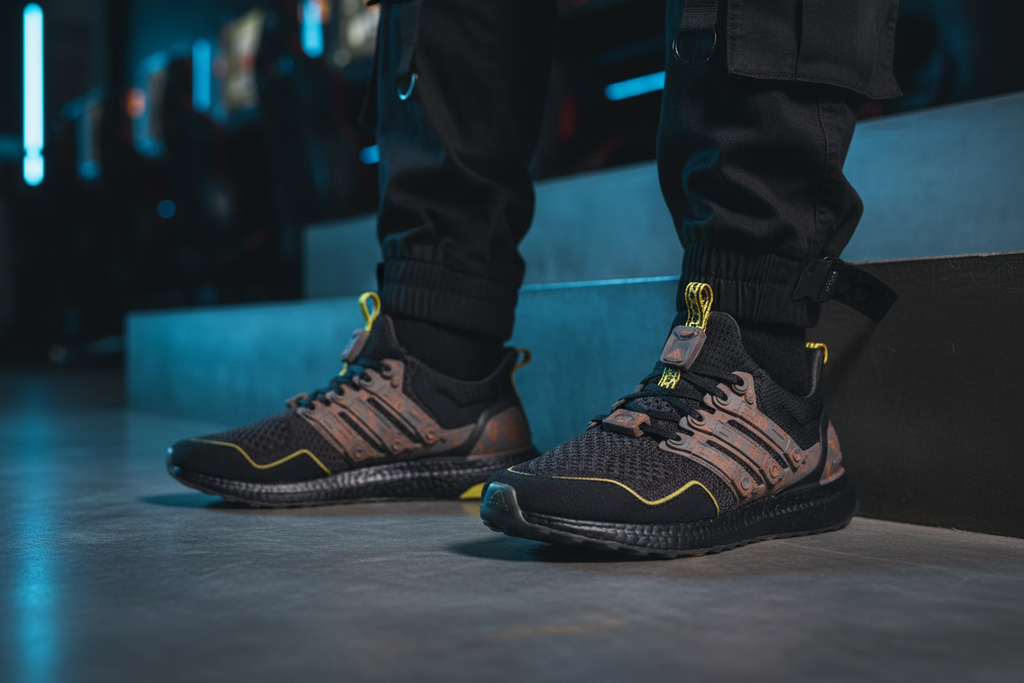 Streetwear editorial - Adidas Ultraboost 1.0 Fortnite at gaming hub